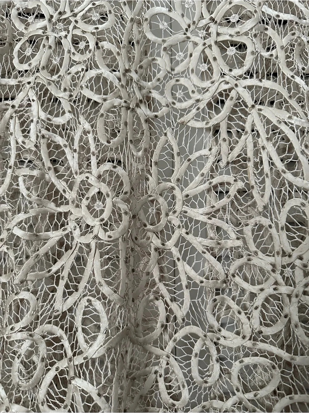 Soulmates Cream Crochet Lace Silk Jacket - Picture 7 of 8